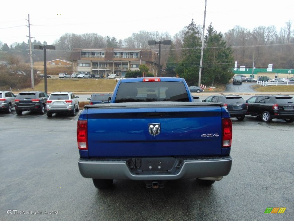 2011 Ram 1500 ST Quad Cab 4x4 - Deep Water Blue Pearl / Dark Slate Gray/Medium Graystone photo #4