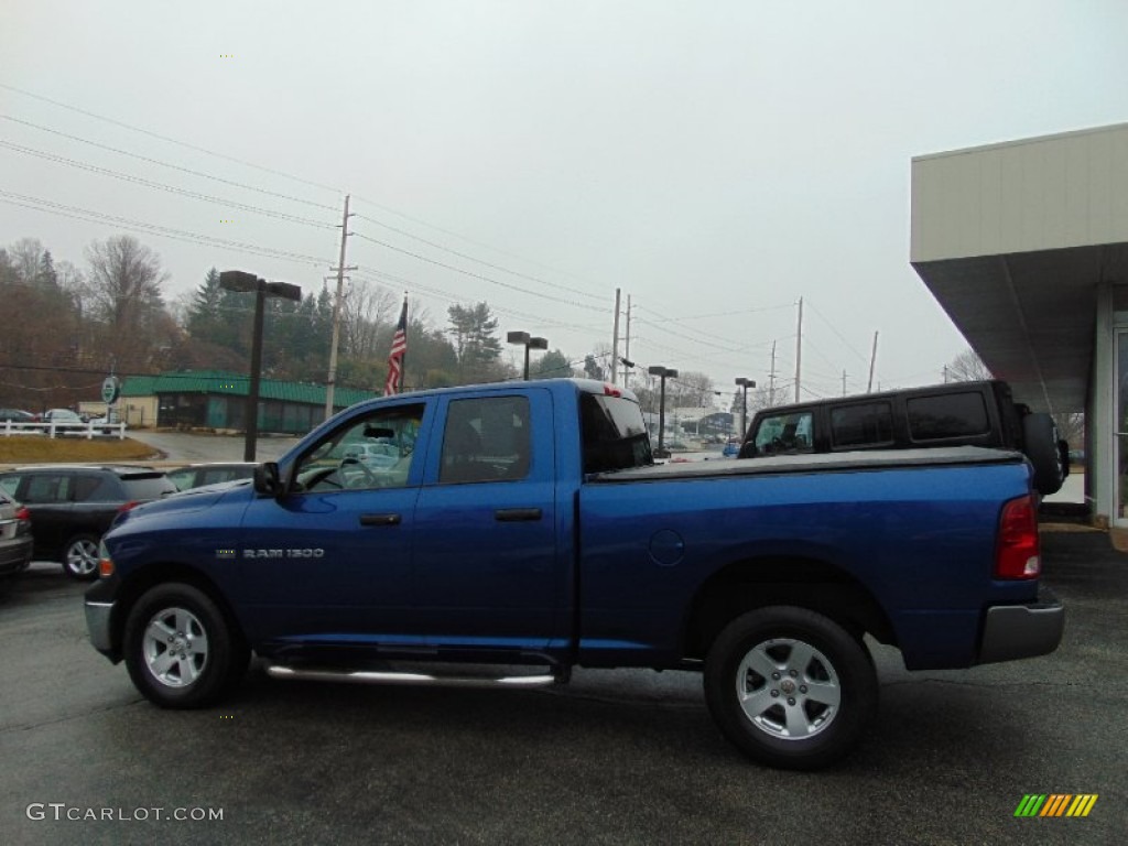 2011 Ram 1500 ST Quad Cab 4x4 - Deep Water Blue Pearl / Dark Slate Gray/Medium Graystone photo #6