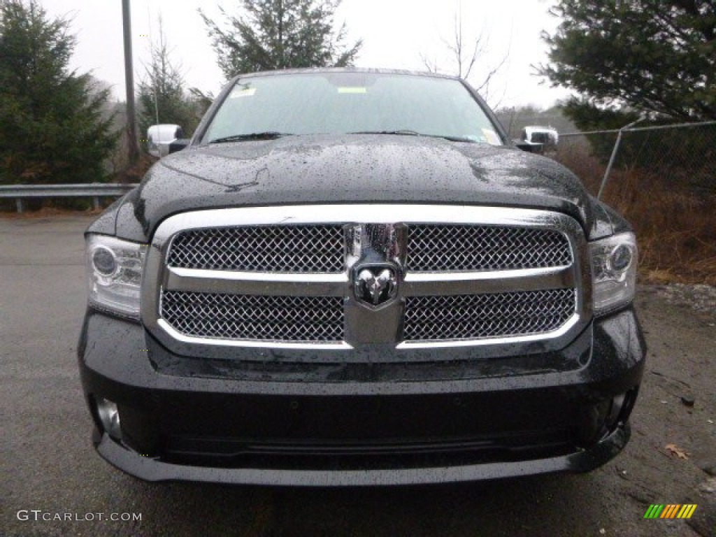 2015 1500 Laramie Limited Crew Cab 4x4 - Brilliant Black Crystal Pearl / Black photo #10