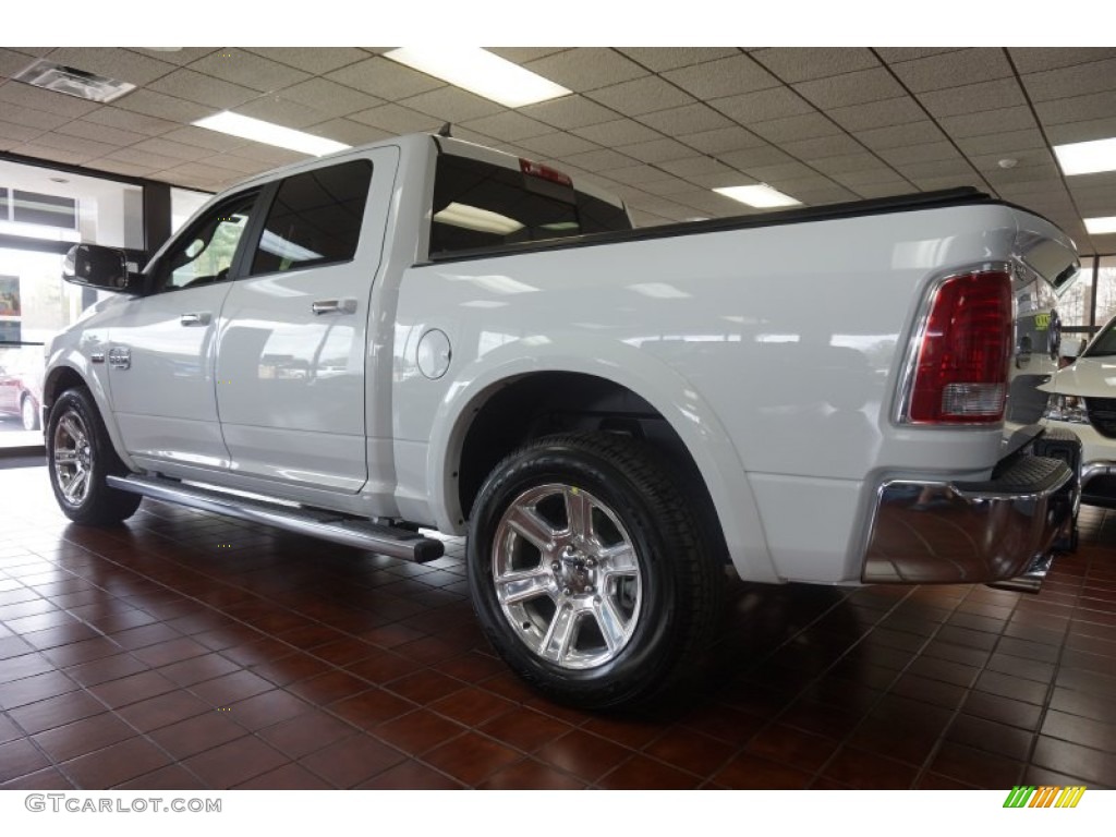 2015 1500 Laramie Long Horn Crew Cab 4x4 - Bright White / Canyon Brown/Light Frost photo #4