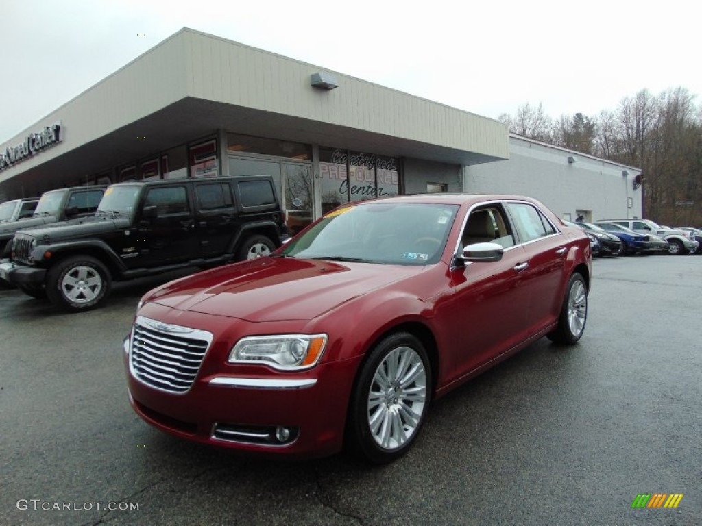 2013 300 C - Deep Cherry Red Crystal Pearl / Dark Frost Beige/Light Frost Beige photo #7