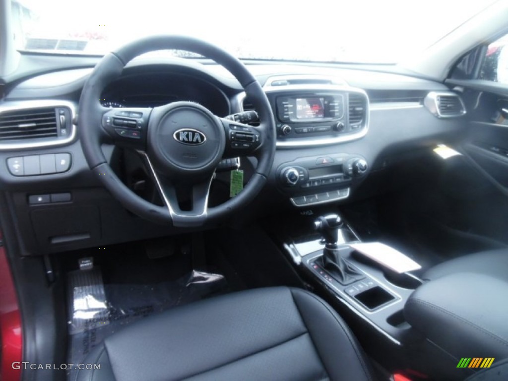 Satin Black Interior 2016 Kia Sorento EX V6 AWD Photo #102559720