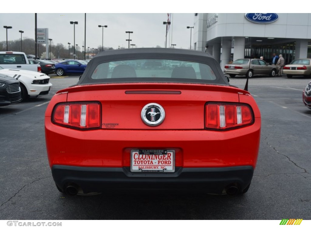 2011 Mustang V6 Convertible - Race Red / Charcoal Black photo #4