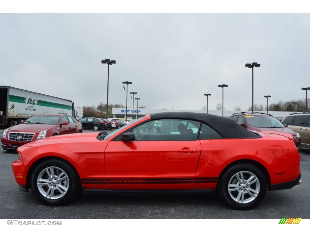 2011 Mustang V6 Convertible - Race Red / Charcoal Black photo #6