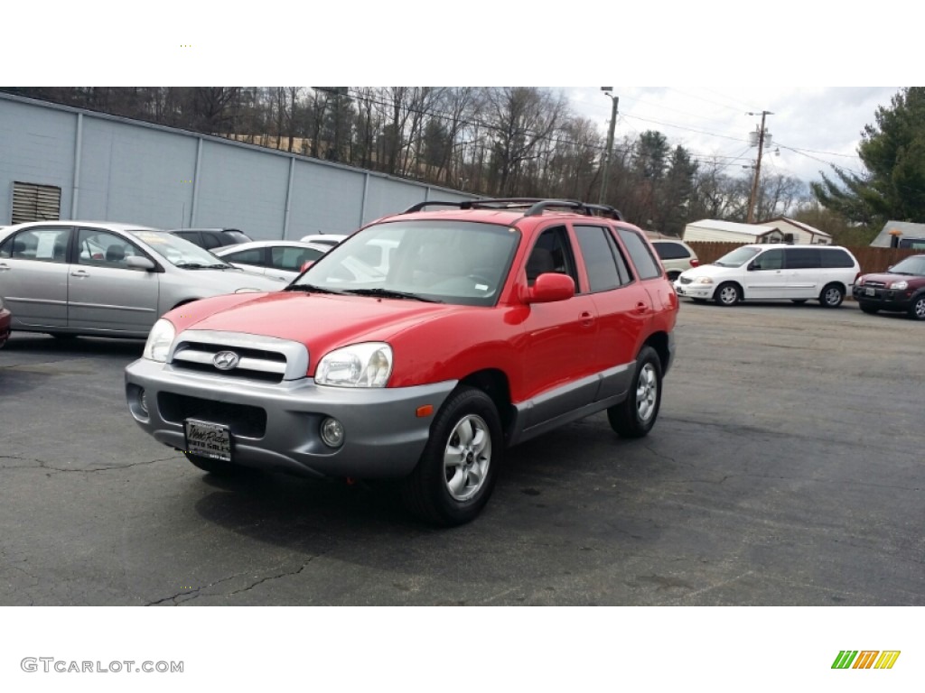 2005 Santa Fe GLS 4WD - Canyon Red / Beige photo #1