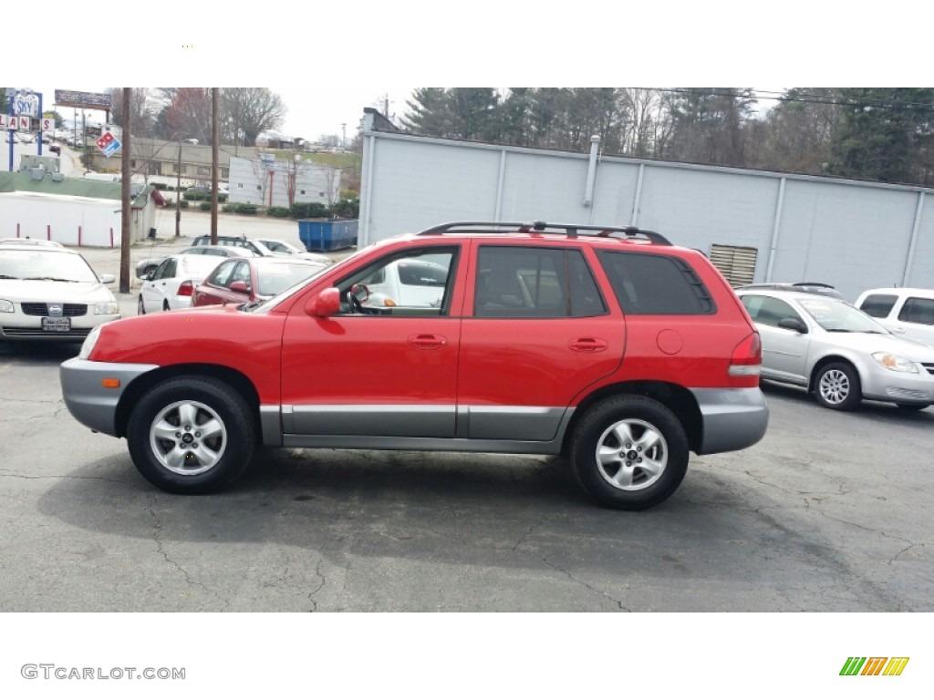 Canyon Red 2005 Hyundai Santa Fe GLS 4WD Exterior Photo #102565741