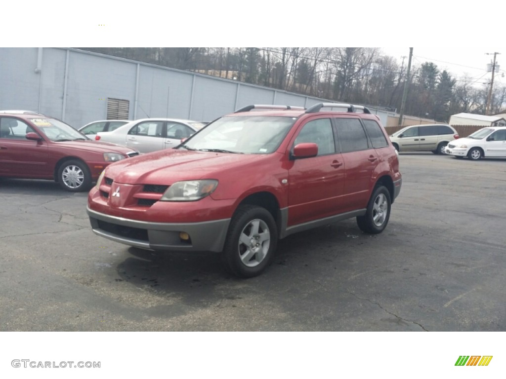 2003 Outlander XLS 4WD - Phoenix Red / Charcoal photo #1