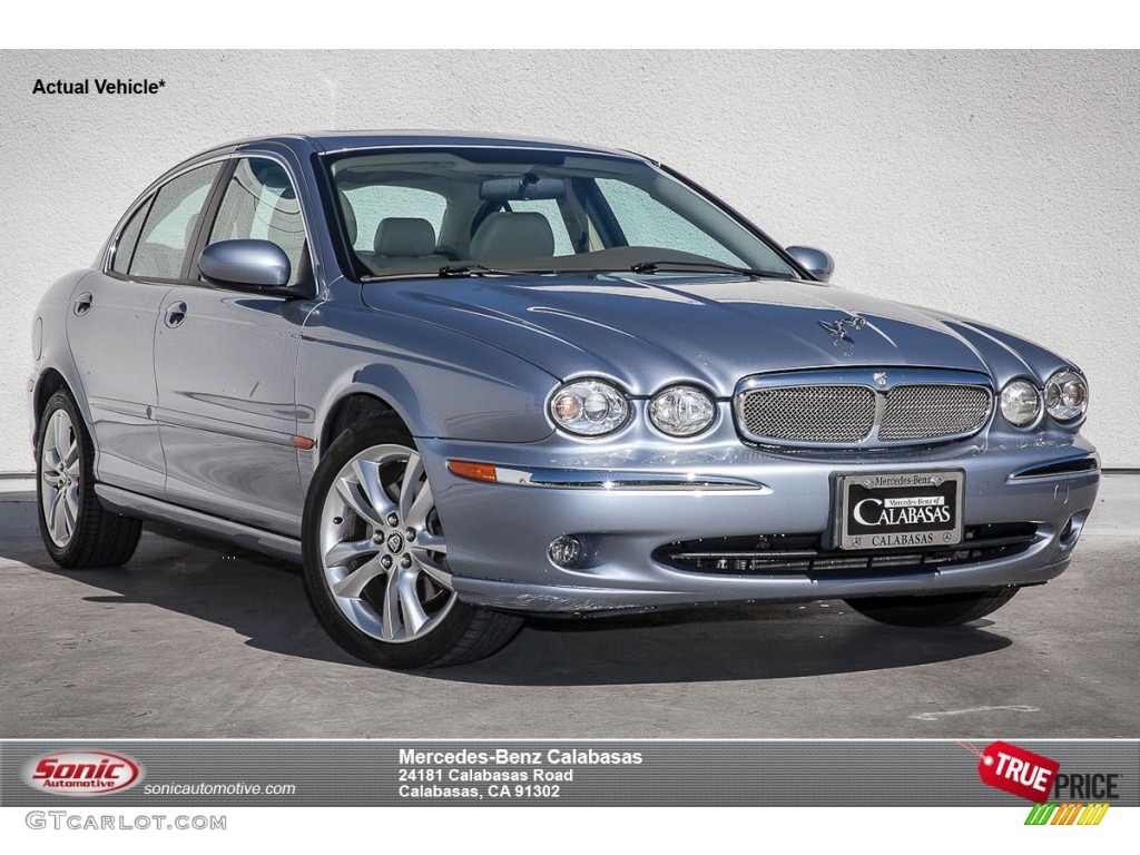 2007 X-Type 3.0 - Glacier Blue Metallic / Ivory photo #1