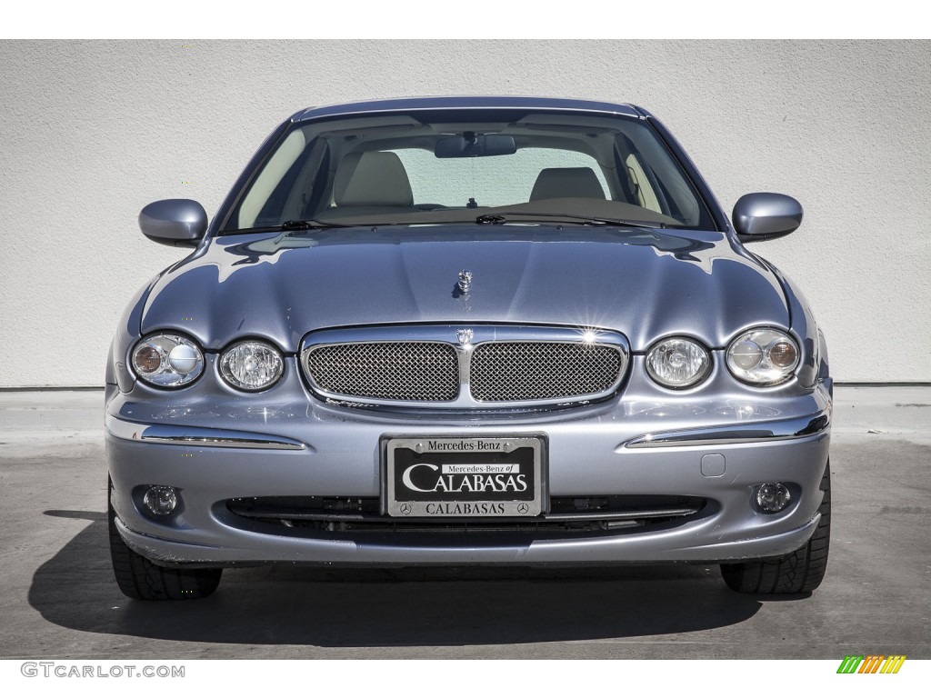 2007 X-Type 3.0 - Glacier Blue Metallic / Ivory photo #2