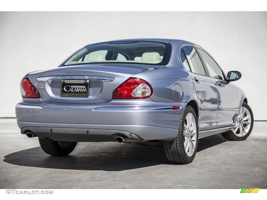 2007 X-Type 3.0 - Glacier Blue Metallic / Ivory photo #14