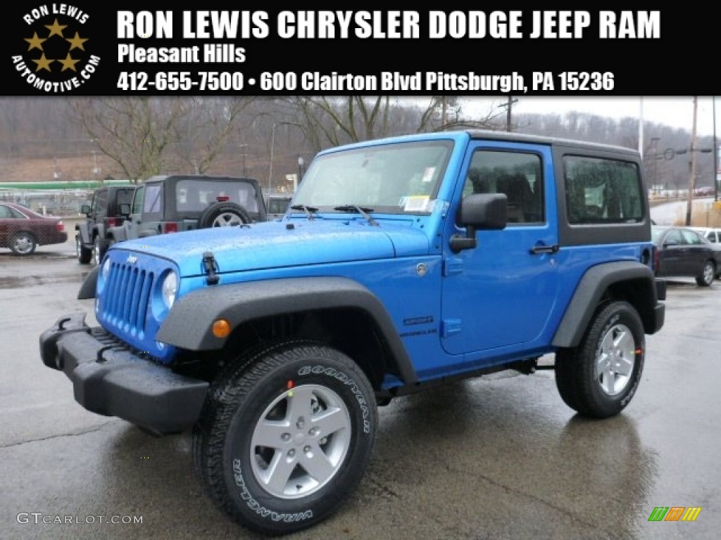 2015 Wrangler Sport 4x4 - Hydro Blue Pearl / Black photo #1