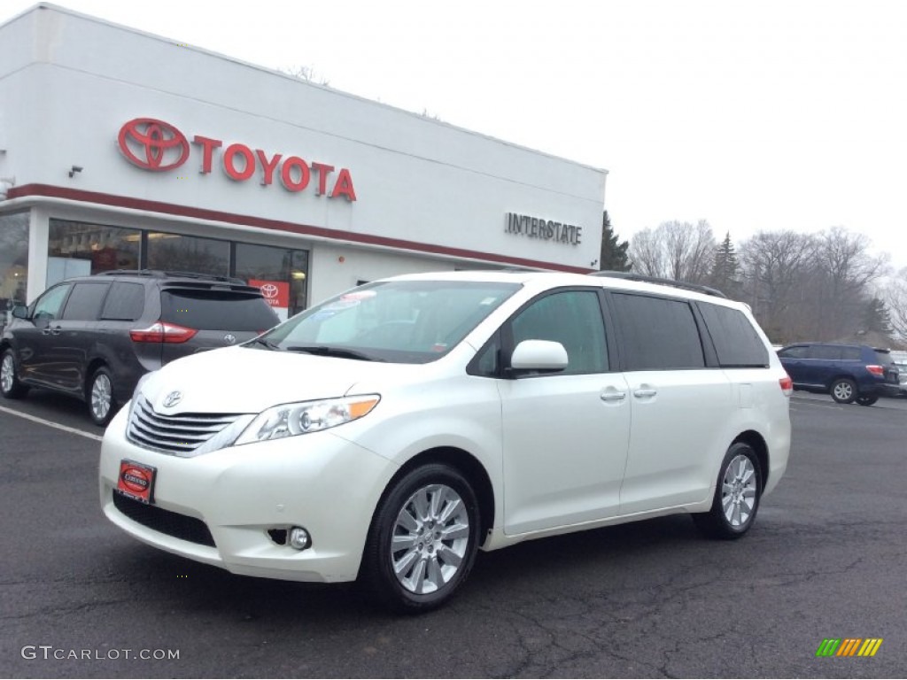 2012 Sienna Limited AWD - Blizzard White Pearl / Bisque photo #1