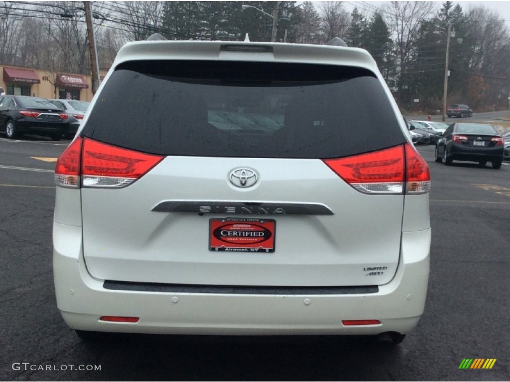 2012 Sienna Limited AWD - Blizzard White Pearl / Bisque photo #5