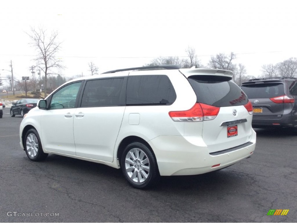 2012 Sienna Limited AWD - Blizzard White Pearl / Bisque photo #6