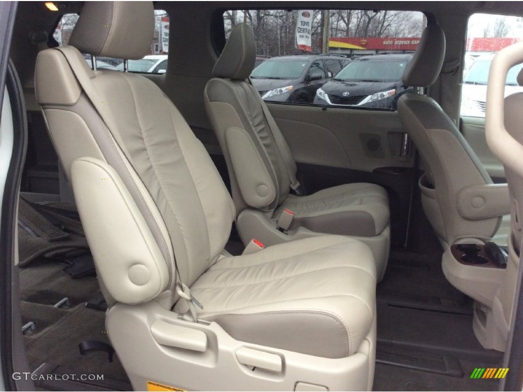 2012 Sienna Limited AWD - Blizzard White Pearl / Bisque photo #19