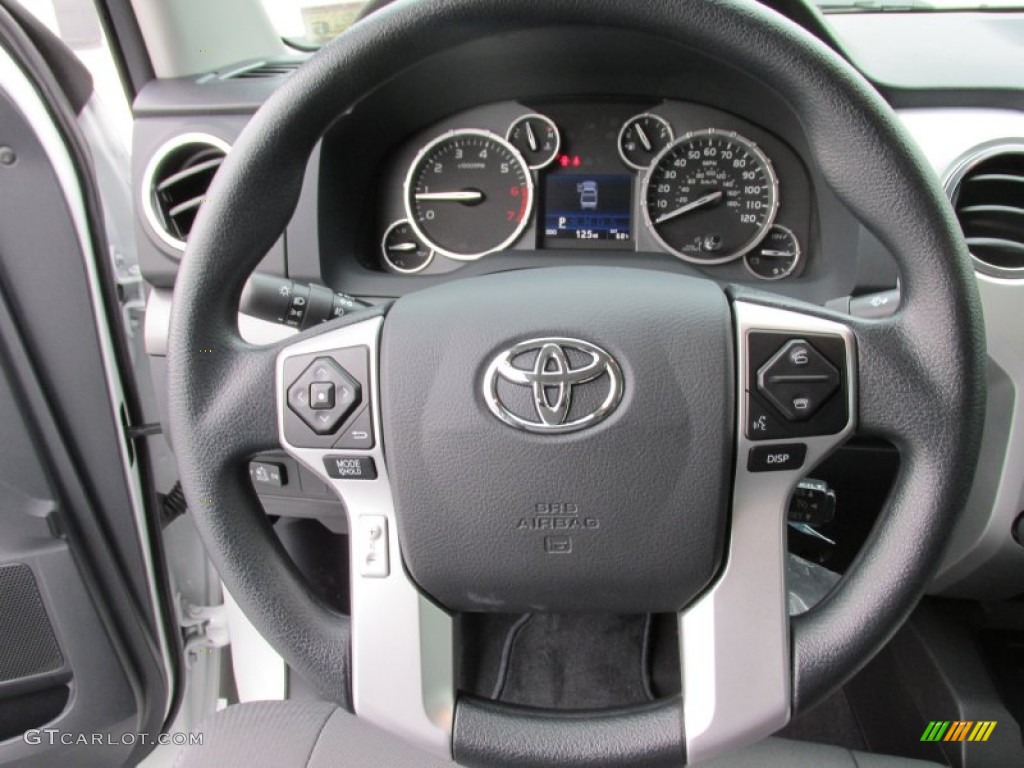 2015 Toyota Tundra SR5 CrewMax 4x4 Graphite Steering Wheel Photo #102575470