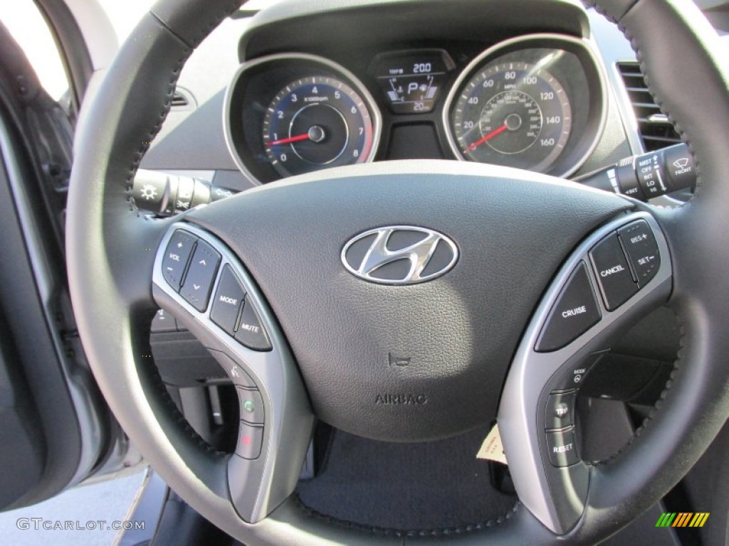 2015 Elantra Limited Sedan - Titanium Gray Metallic / Black photo #28