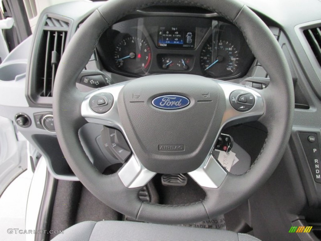 2015 Ford Transit Wagon XLT 350 MR Long Pewter Steering Wheel Photo #102577366