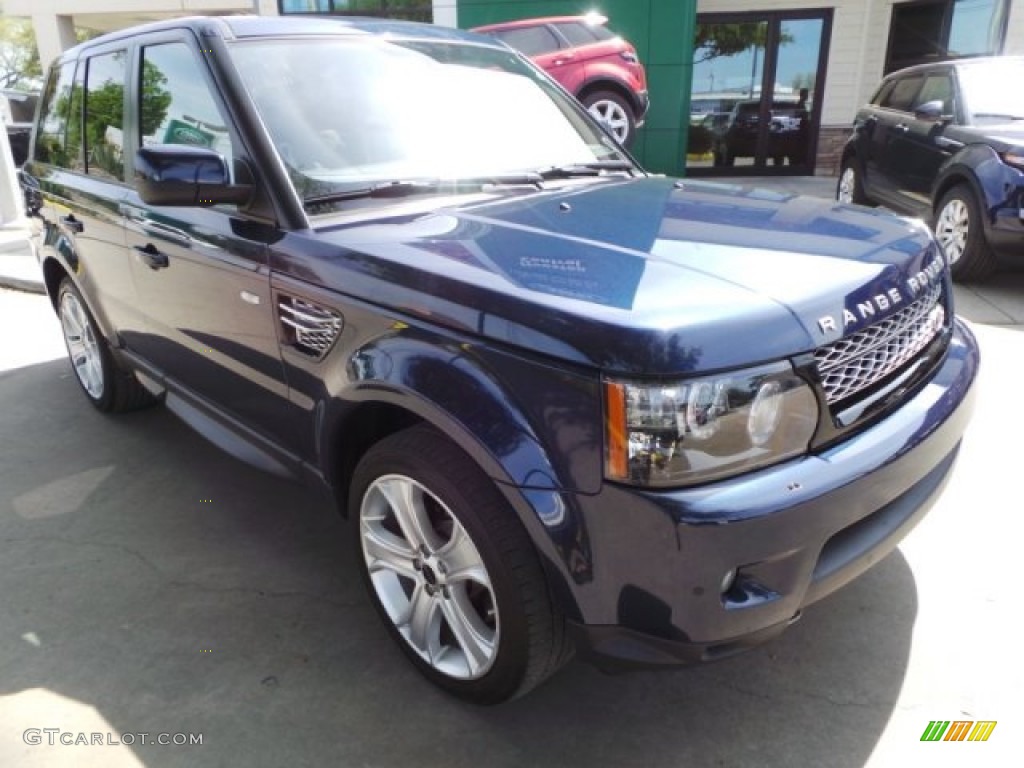 2012 Range Rover Sport HSE LUX - Buckingham Blue Metallic / Almond photo #5
