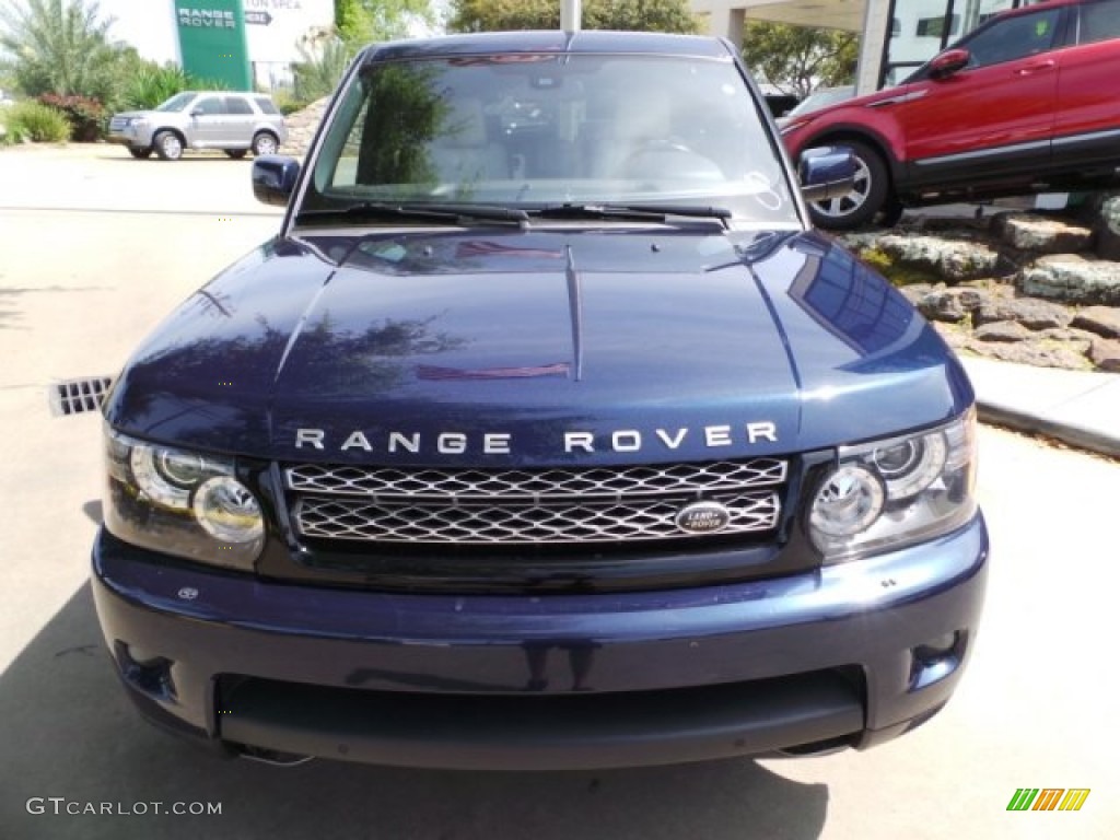 2012 Range Rover Sport HSE LUX - Buckingham Blue Metallic / Almond photo #6