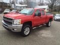 2011 Victory Red Chevrolet Silverado 2500HD LT Extended Cab 4x4  photo #2