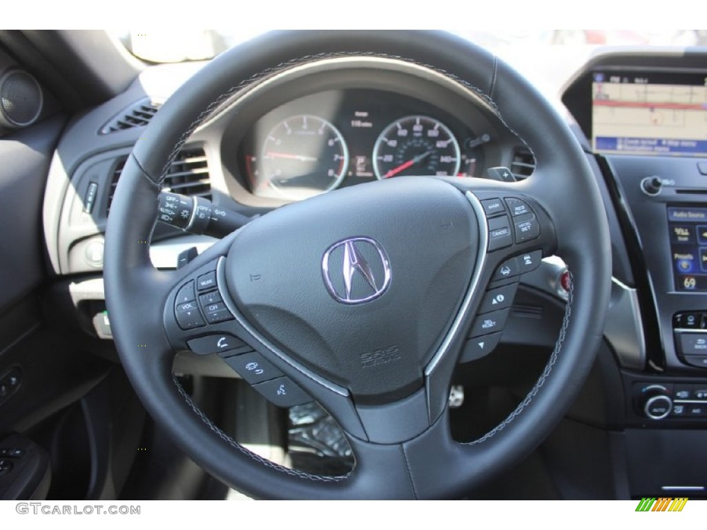 2016 Acura ILX Technology Ebony Steering Wheel Photo #102583438