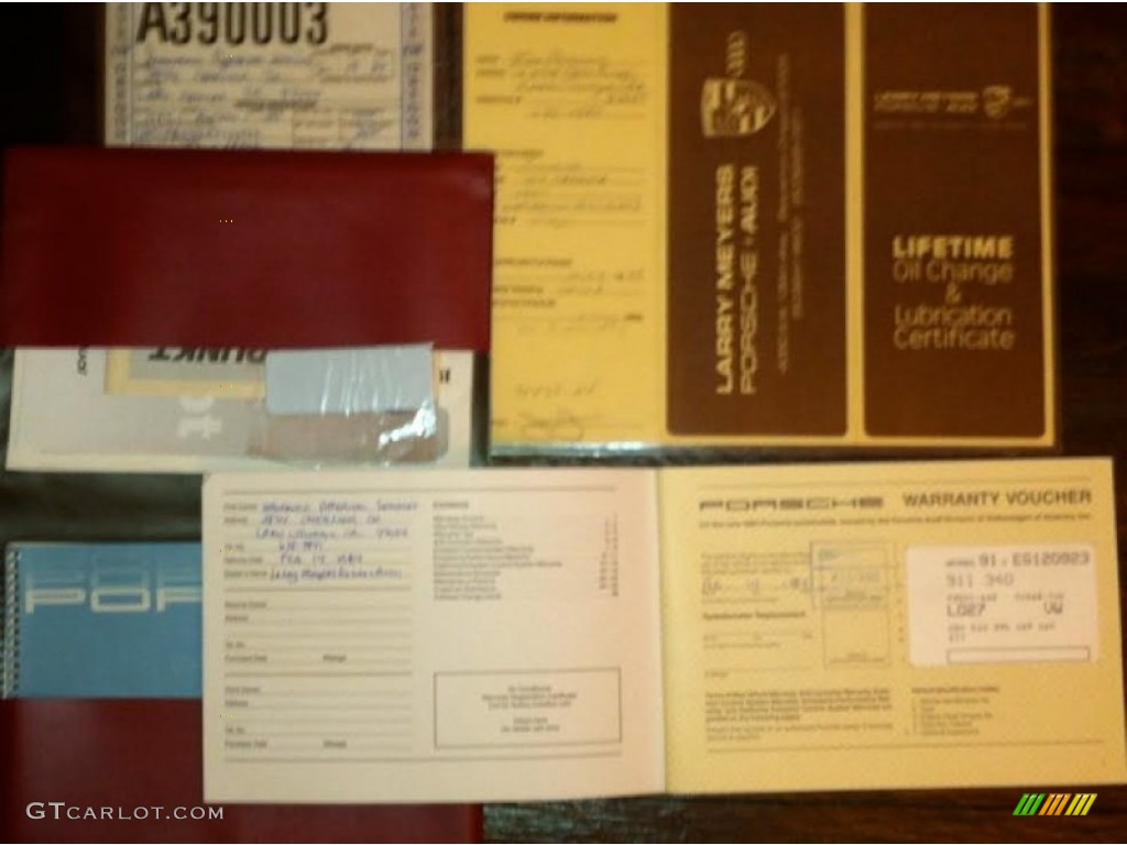 1984 Porsche 911 Carrera Coupe Info Tag Photo #102585740