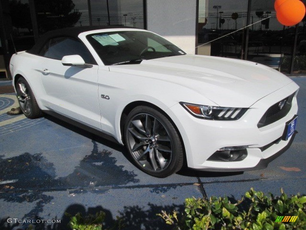 Oxford White 2015 Ford Mustang GT Premium Convertible Exterior Photo #102585851