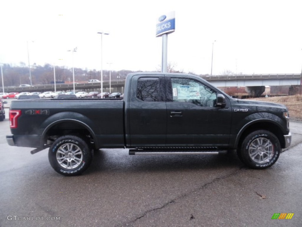 2015 F150 XLT SuperCab 4x4 - Guard Metallic / Black photo #1