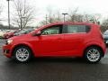 2015 Red Hot Chevrolet Sonic LT Hatchback  photo #3