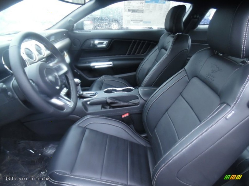 2015 Mustang EcoBoost Premium Coupe - Magnetic Metallic / Ebony photo #11
