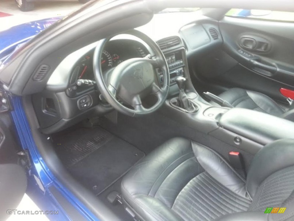 2002 Corvette Coupe - Electron Blue Metallic / Black photo #2