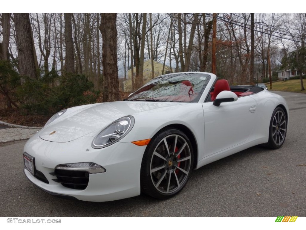 2013 911 Carrera S Cabriolet - White / Carrera Red Natural Leather photo #1