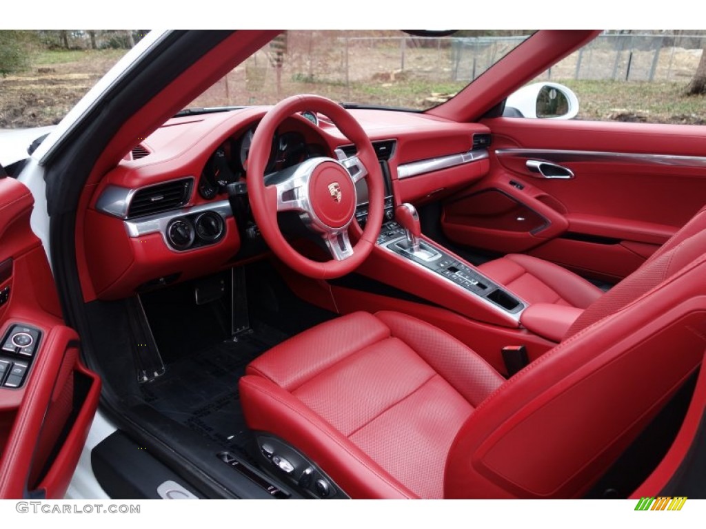 Carrera Red Natural Leather Interior 2013 Porsche 911 Carrera S Cabriolet Photo #102590228