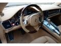 2014 Porsche Panamera Cognac Natural Leather Interior Steering Wheel Photo