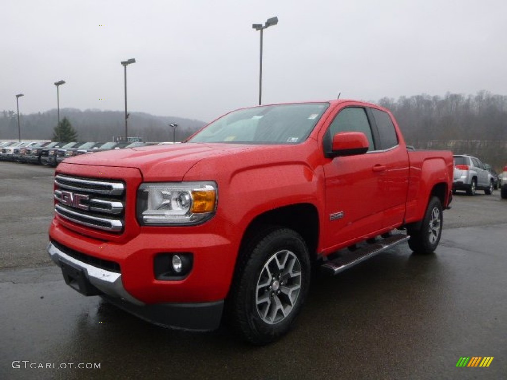 2015 Canyon SLE Extended Cab 4x4 - Cardinal Red / Jet Black photo #1