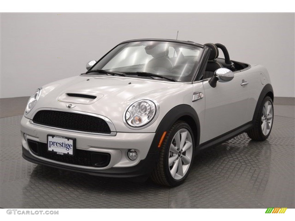 2015 Roadster Cooper S - White Silver Metallic / Lounge Carbon Black Leather photo #1