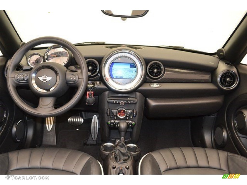 2015 Mini Roadster Cooper S Lounge Carbon Black Leather Dashboard Photo #102597346