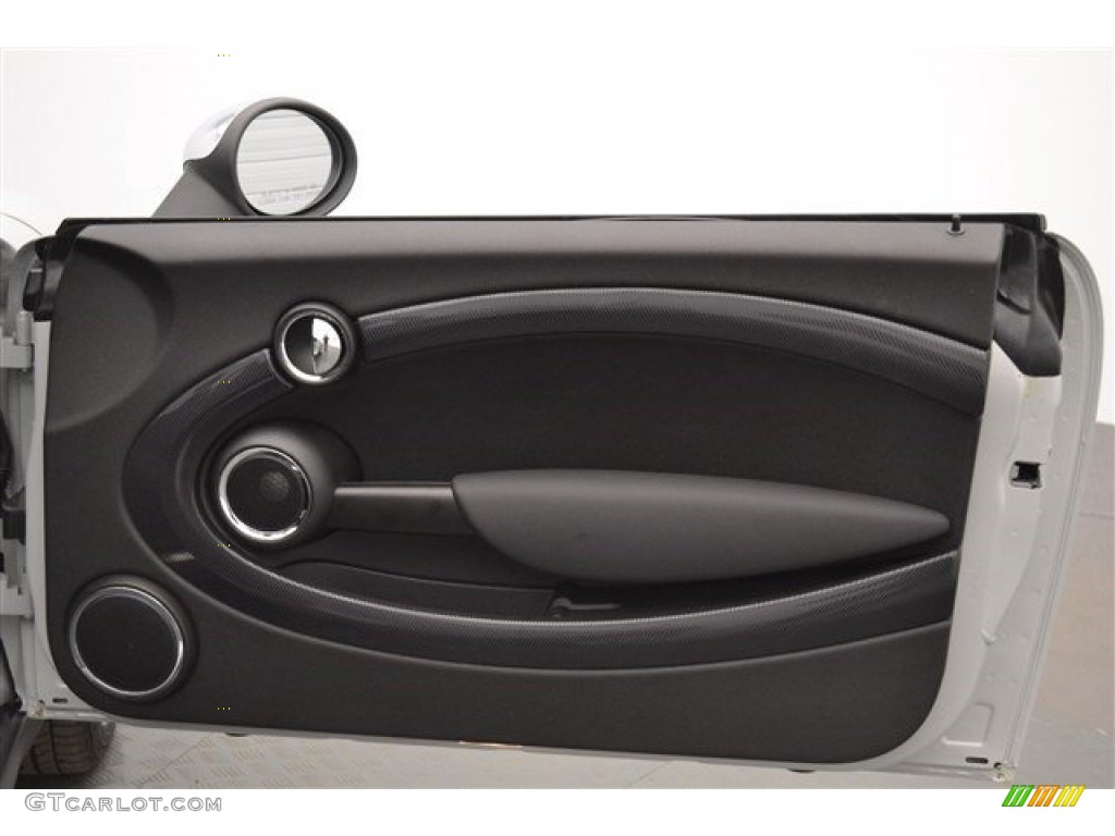 2015 Mini Roadster Cooper S Lounge Carbon Black Leather Door Panel Photo #102597365