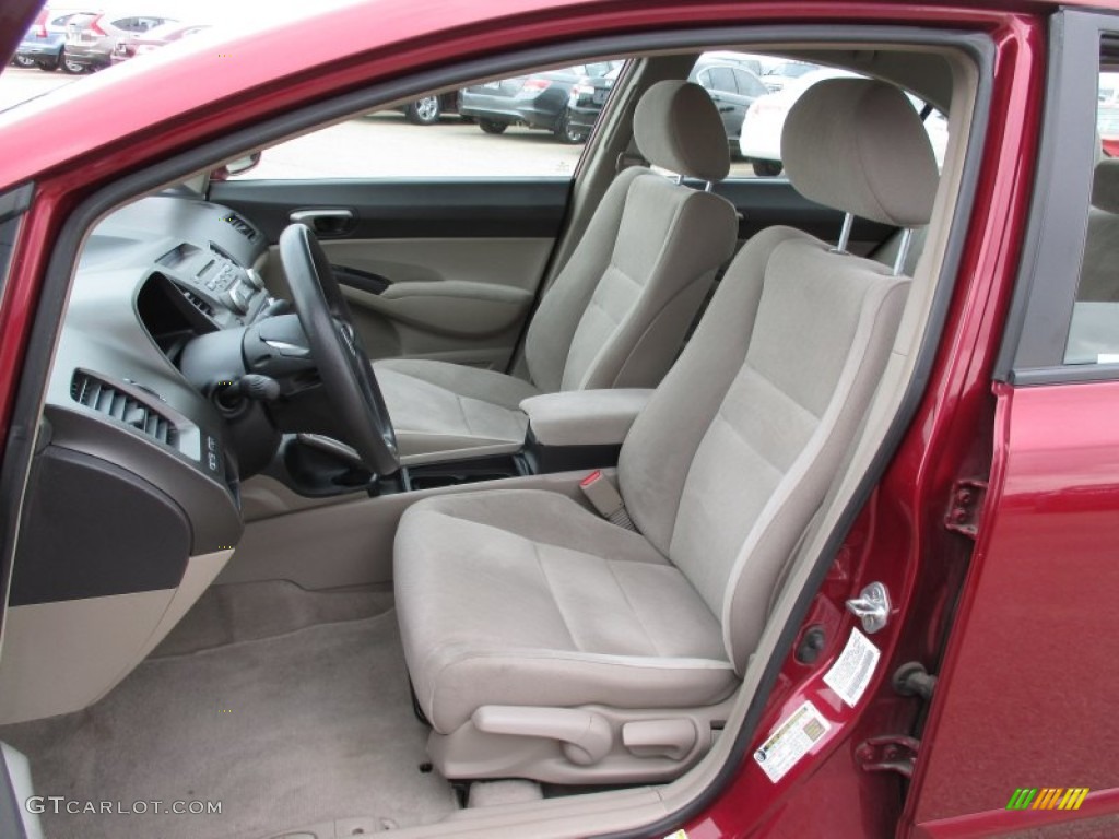 2011 Civic LX Sedan - Tango Red Pearl / Gray photo #7