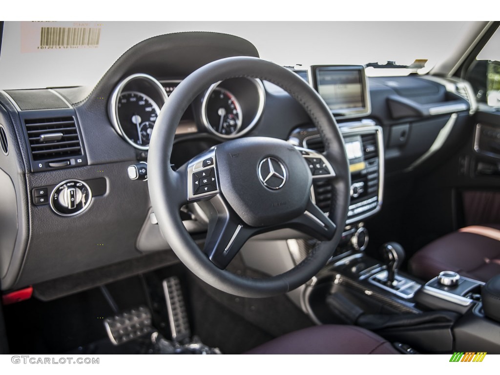 2015 Mercedes-Benz G 550 designo Mystic Red Dashboard Photo #102602186
