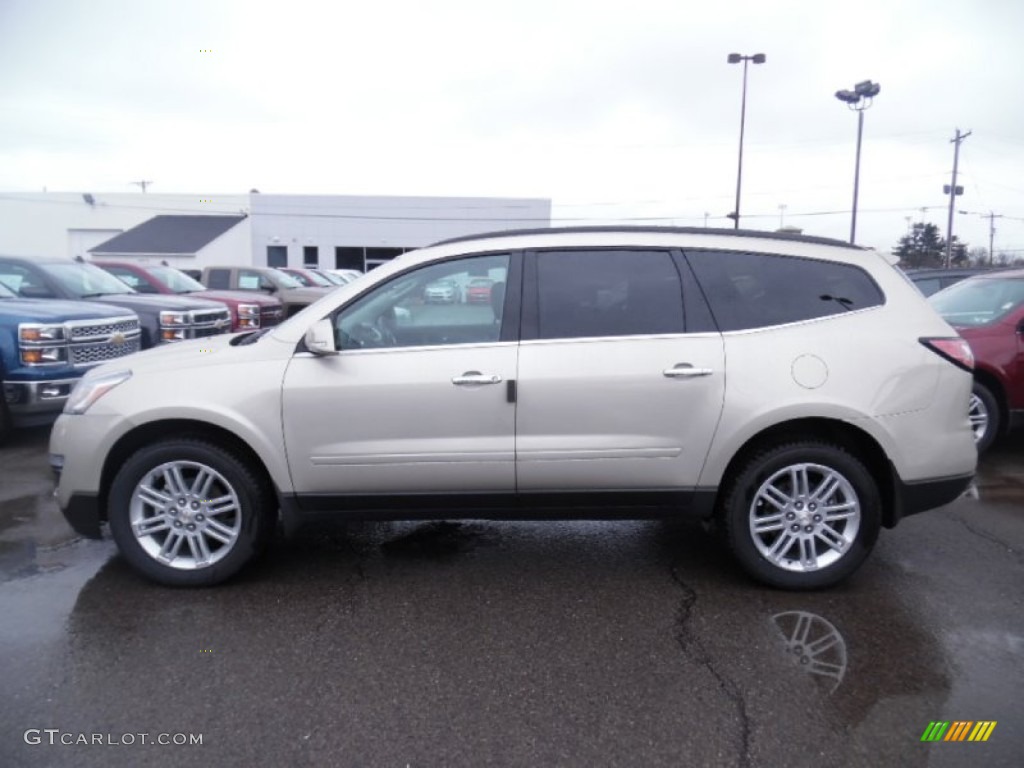 Champagne Silver Metallic 2015 Chevrolet Traverse LT AWD Exterior Photo #102602189
