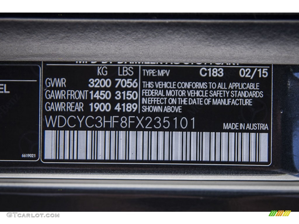 2015 G Color Code 183 for Magnetite Black Metallic Photo #102602270