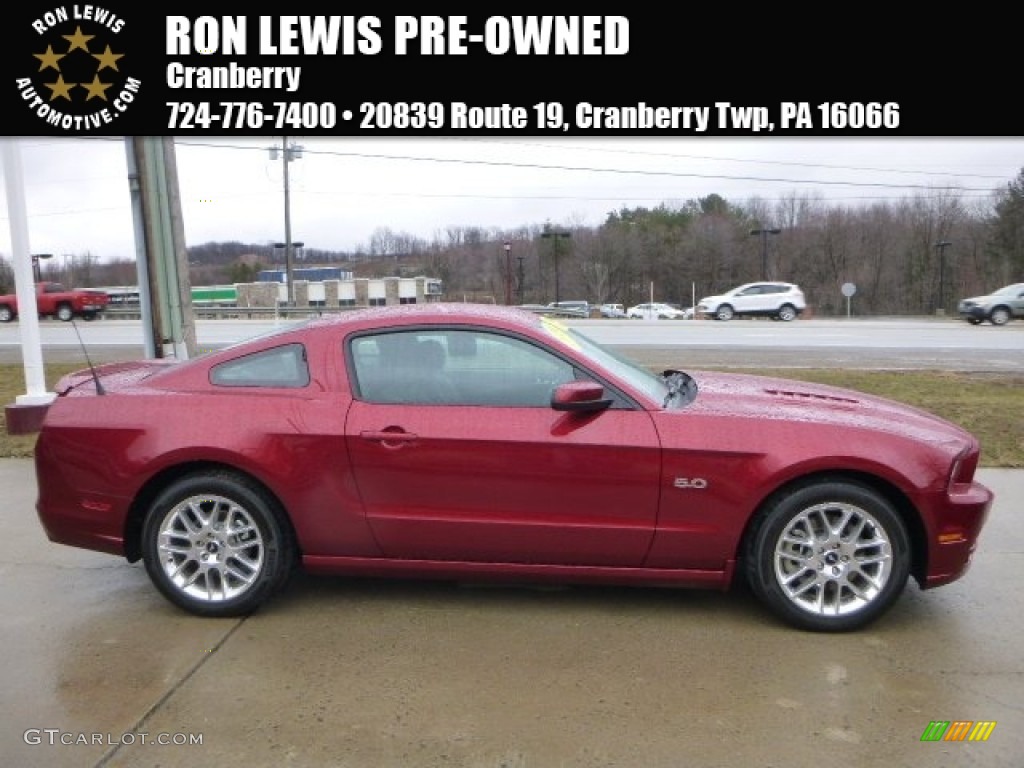 2014 Mustang GT Premium Coupe - Ruby Red / Charcoal Black photo #1