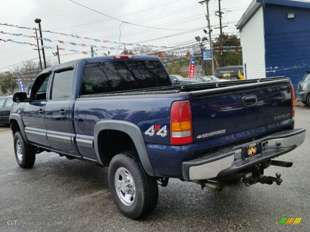 2002 Silverado 1500 LS Crew Cab 4x4 - Indigo Blue Metallic / Graphite Gray photo #15
