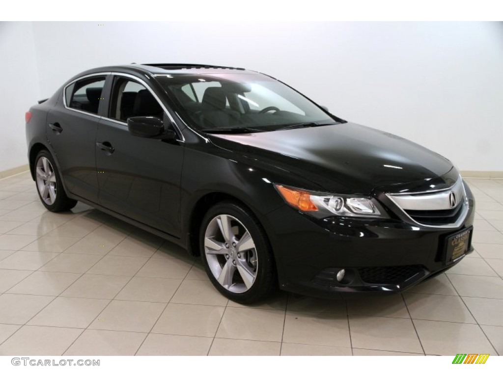 2014 ILX 2.4L Premium - Crystal Black Pearl / Ebony photo #1