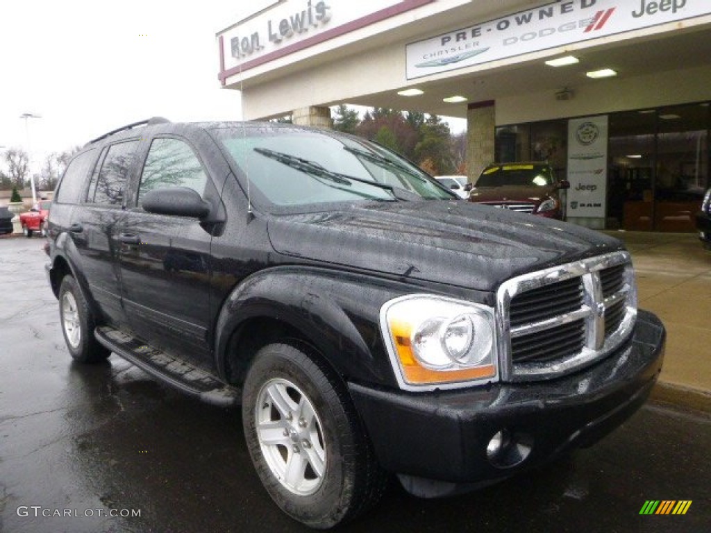 2005 Durango SLT 4x4 - Black / Medium Slate Gray photo #3