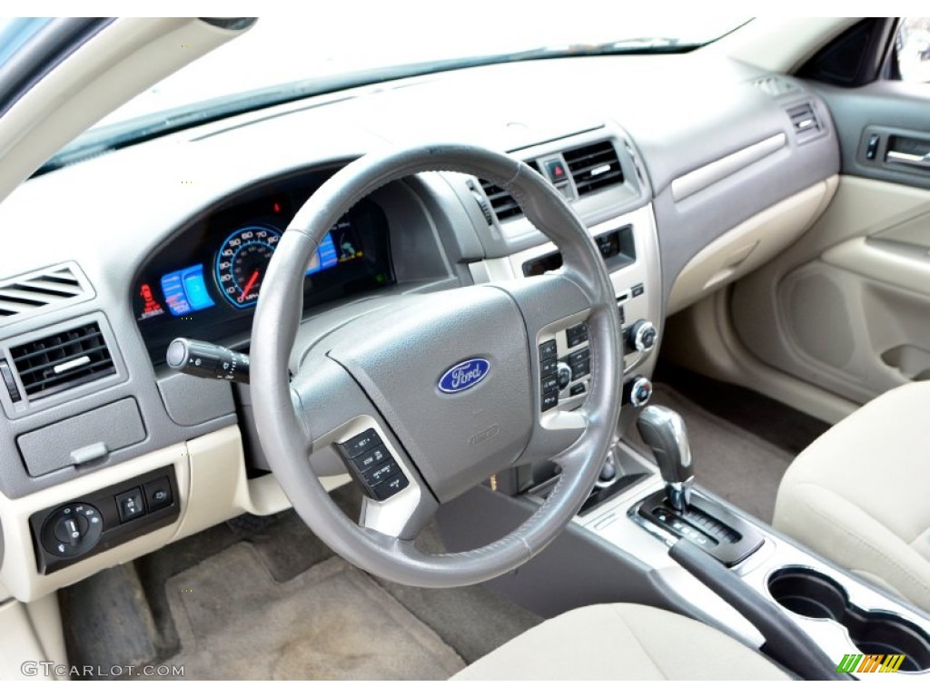 2010 Fusion Hybrid - Light Ice Blue Metallic / Medium Light Stone photo #5