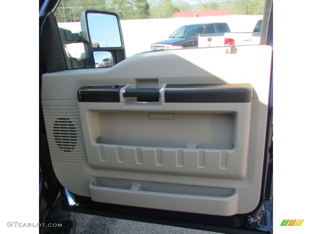 2008 F350 Super Duty Lariat Crew Cab 4x4 Dually - Dark Blue Pearl Metallic / Camel photo #14