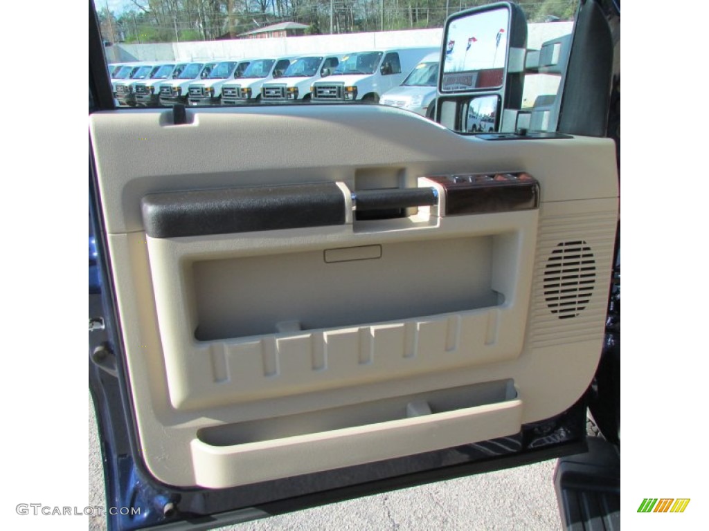 2008 F350 Super Duty Lariat Crew Cab 4x4 Dually - Dark Blue Pearl Metallic / Camel photo #29